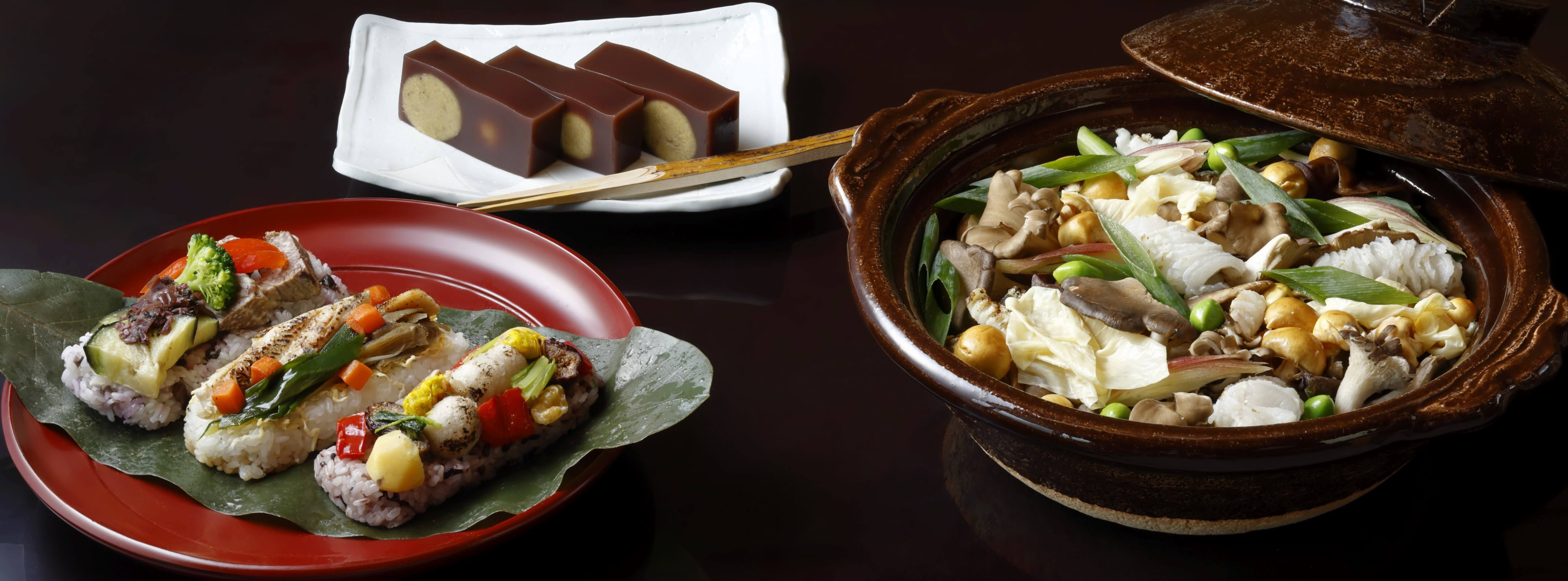 焼霜穴子ときのこの鍋・飯蒸し・月あかり